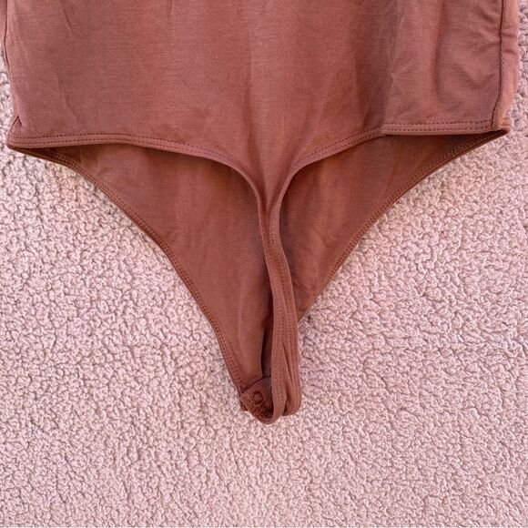 NEW Wilfred Toulouse Caramelized Walnut Noix De Grenoble Thong Bodysuit Sz S - Picture 6 of 11